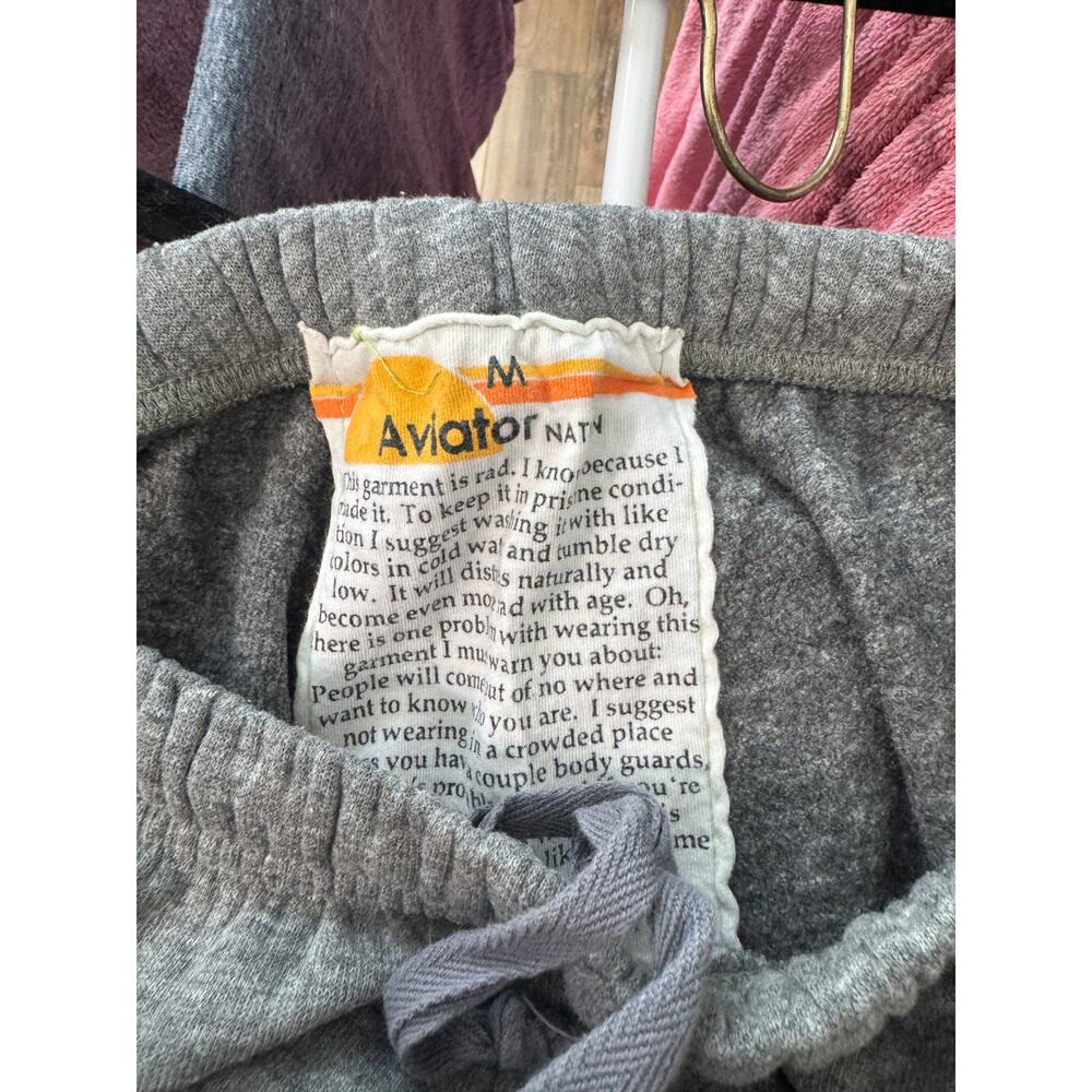 Aviator Nation Five Stripe Grey Sweatpants Medium - Picture 3 of 3